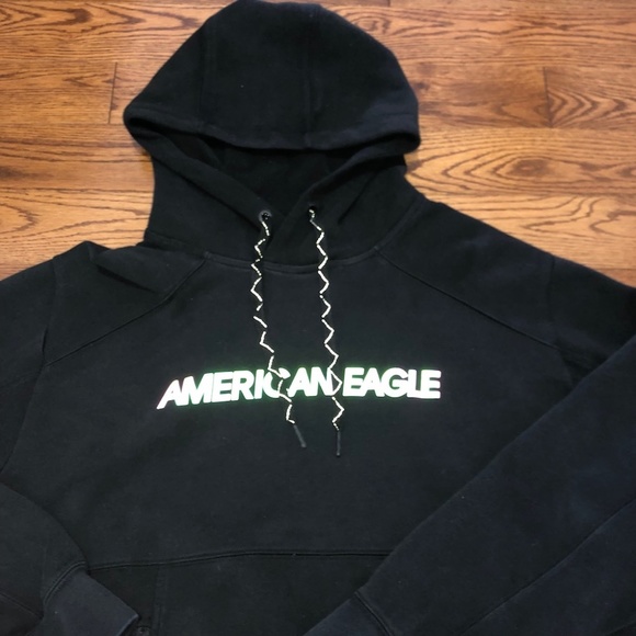 Black hoodie with reflective letters - Picture 2 of 6